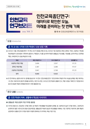 인천교육 연구브리프(vol.3) 표지